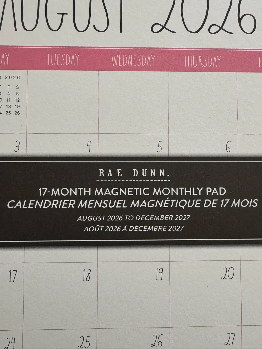 Rae Dunn Magnetic Monthly Planner
